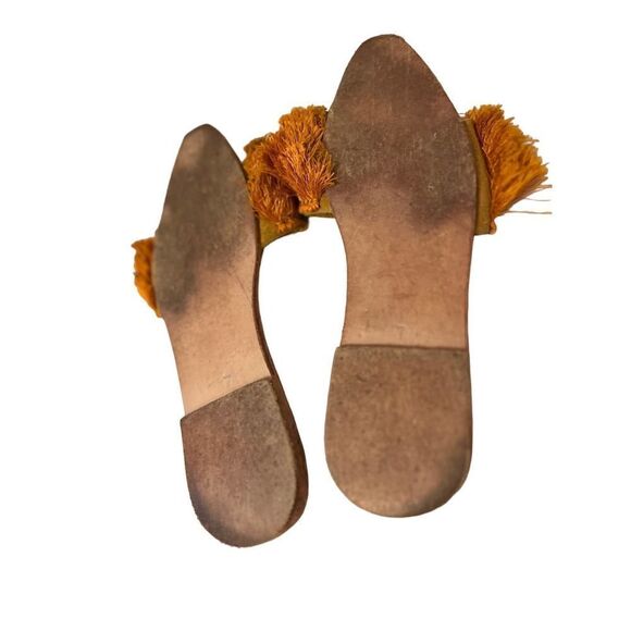 Calo x ByJAMES Women's Size 7 Silk Tassel Slipper Sandals - Picture 4 of 7